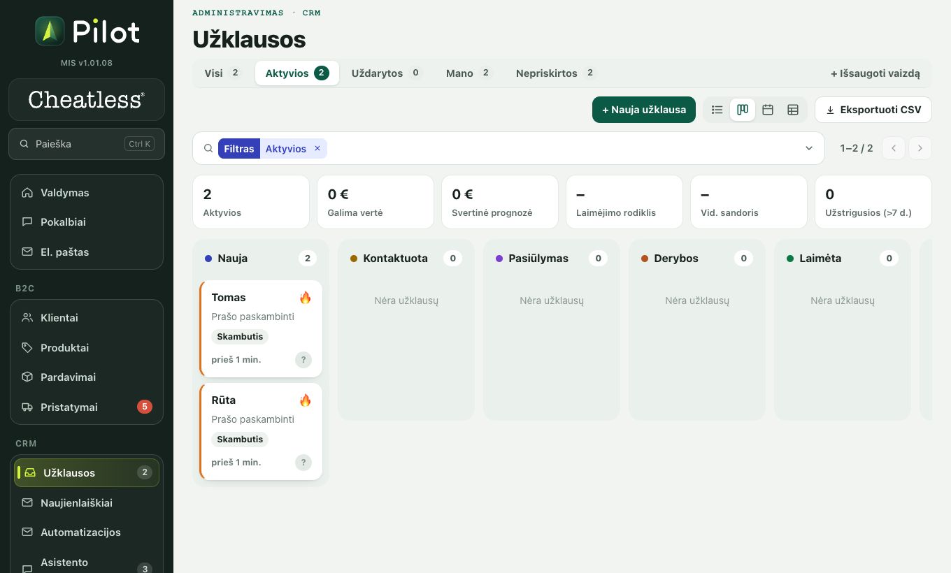 Užklausos: ekrano kadras